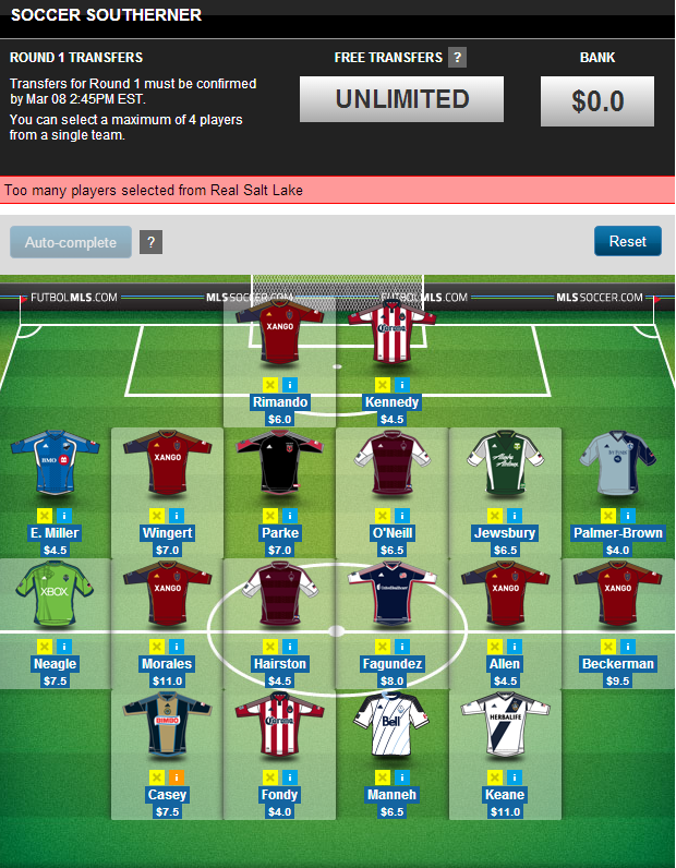 Fantasy non-fantasy team